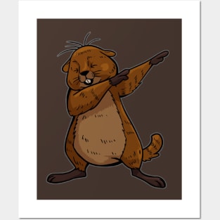 Groundhog Dabbing Dance In The Underground Posters and Art